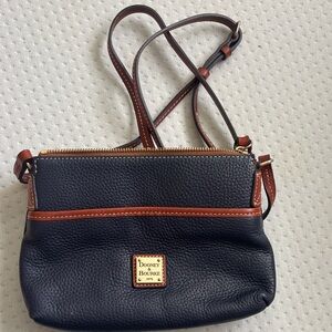 Dooney & Bourke Black and Brown Crossbody Bag